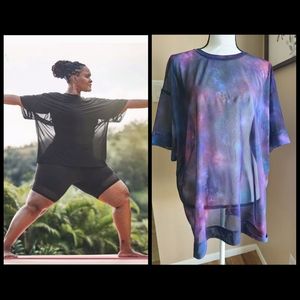 Athleta, mesh, galaxy tye dye Tee